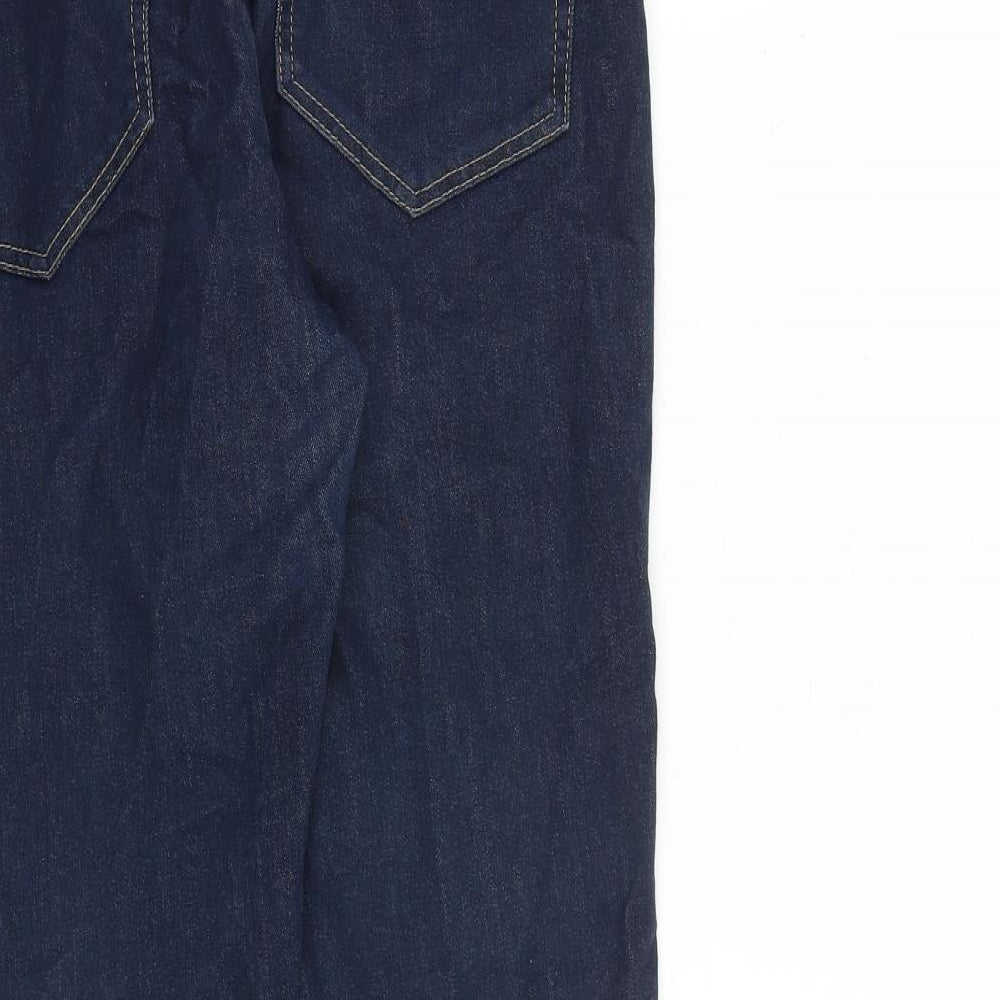 H&M Womens Blue Cotton Skinny Jeans Size 12 L27 in Regular Zip