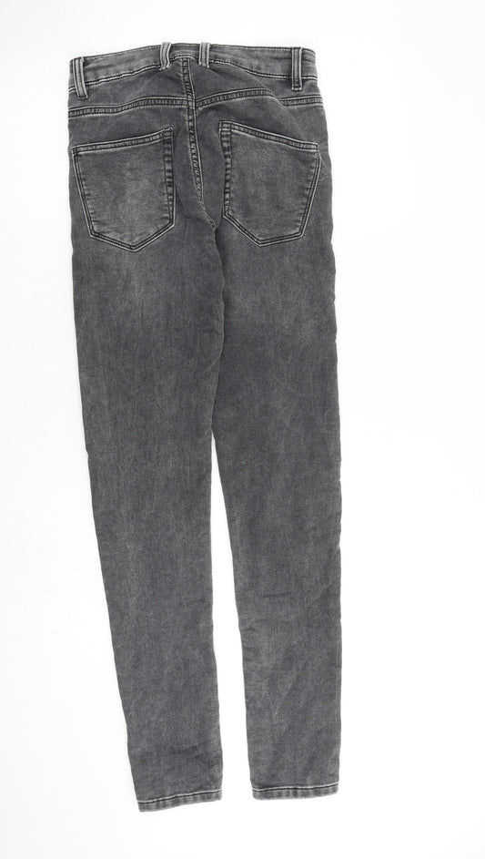 NEXT Mens Grey Cotton Skinny Jeans Size 28 in L33 in Slim Zip