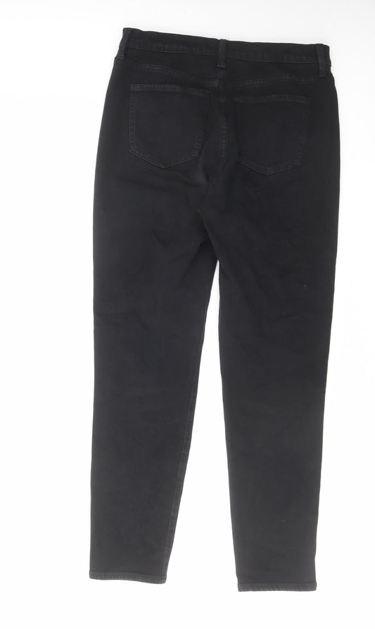Uniqlo Womens Black Cotton Skinny Jeans Size 29 in L28 in Regular Zip