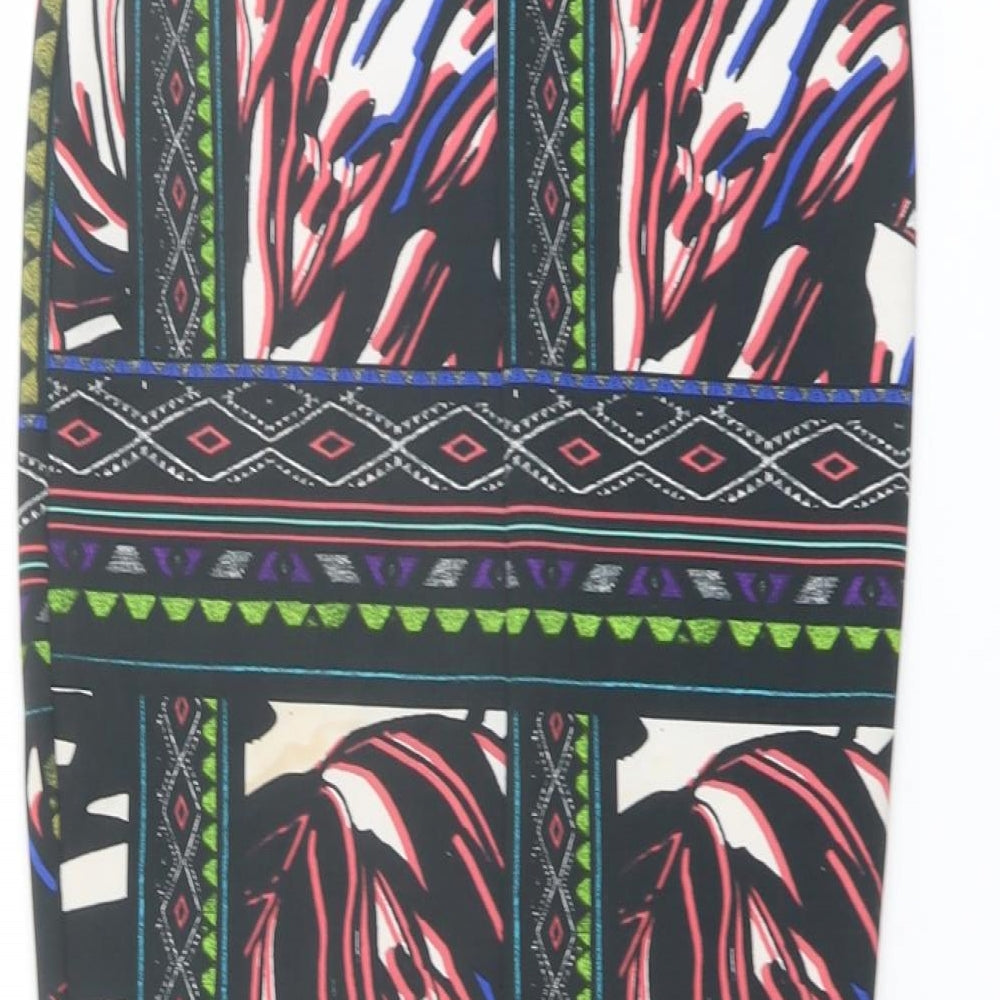 River Island Womens Multicoloured Geometric Polyester Straight & Pencil Skirt Size 6