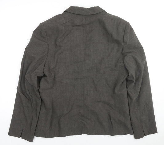 St Michael Womens Grey Wool Jacket Suit Jacket Size 16