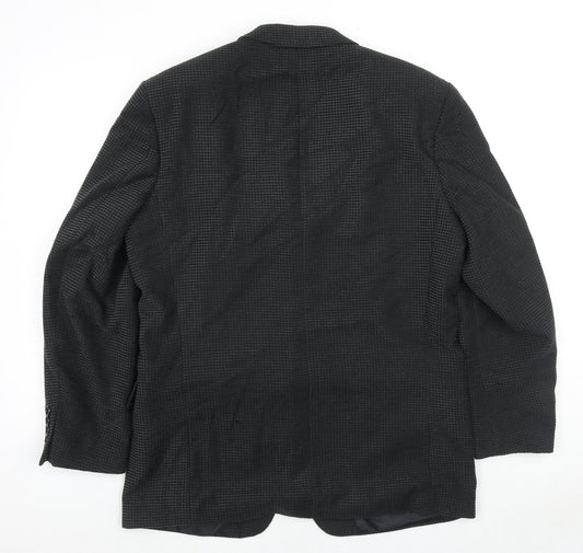 Douglas Mens Black Polyester Jacket Suit Jacket Size 40 Regular