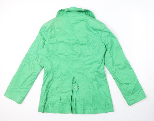 Per Una Womens Green Jacket Blazer Size 8 Button