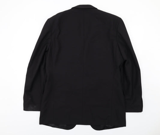 Copperstone Mens Black Polyester Jacket Suit Jacket Size 42 Regular