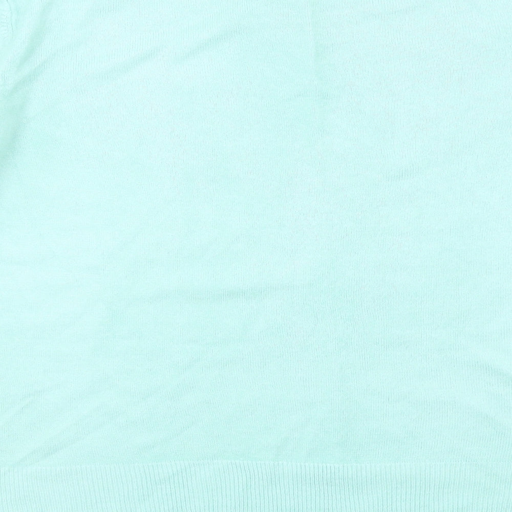 Marks and Spencer Womens Green Round Neck Acrylic Pullover Jumper Size 14