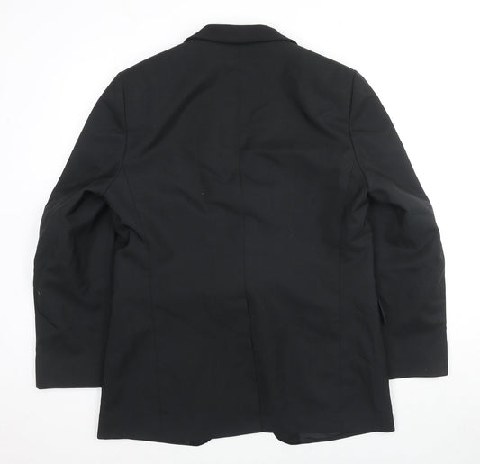 Burton Mens Black Polyester Tuxedo Suit Jacket Size 42 Regular