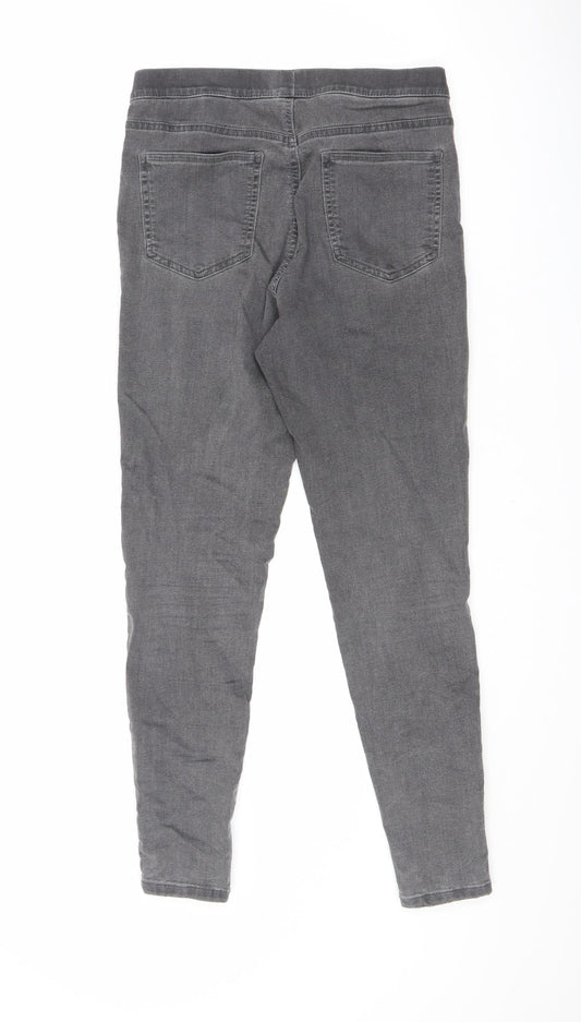 Marks and Spencer Womens Grey Cotton Jegging Jeans Size 10 L26.5 in Regular
