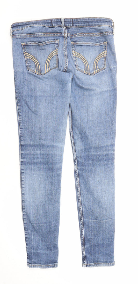 Hollister Womens Blue Cotton Skinny Jeans Size 29 in L29 in Regular Zip