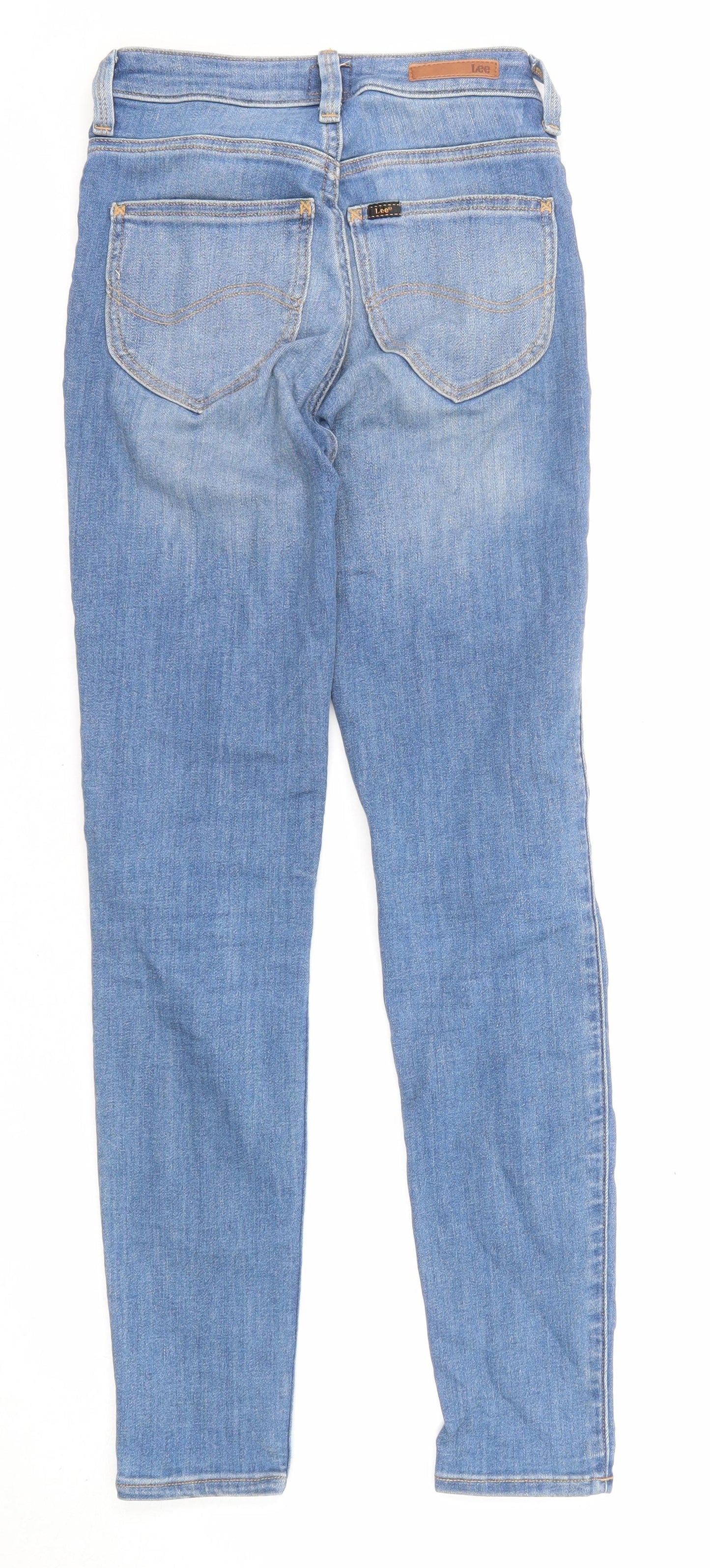 Lee Cooper Womens Blue Cotton Skinny Jeans Size 24 L31 in Regular Zip