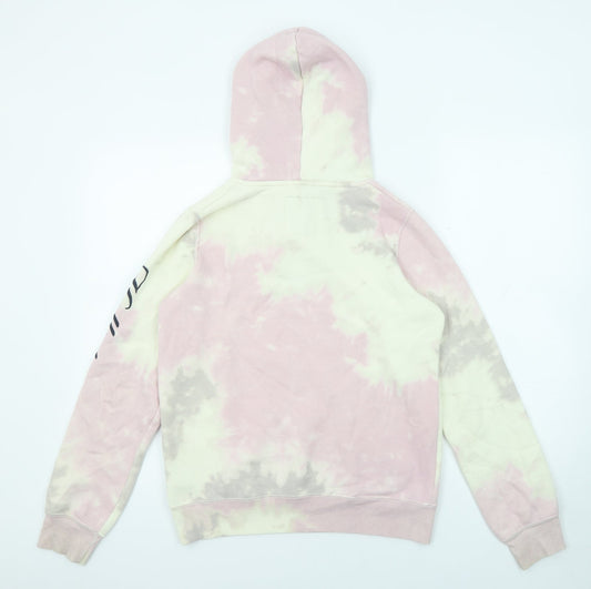 Hollister Womens Multicoloured Geometric Cotton Pullover Hoodie Size XS Pullover - Tie dye effect