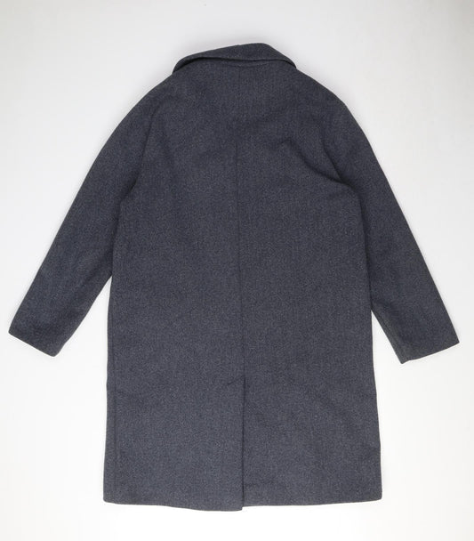 Dorothy Perkins Womens Blue Overcoat Coat Size 12 Button