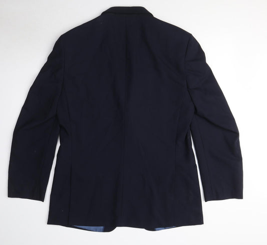 Marks and Spencer Mens Blue Wool Jacket Suit Jacket Size M Regular