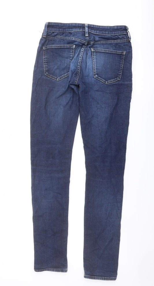 Uniqlo Womens Blue Cotton Skinny Jeans Size 26 in L32 in Regular Button
