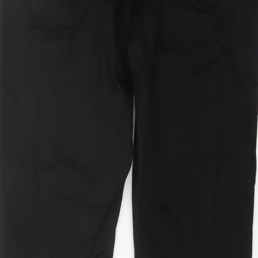 Marks and Spencer Womens Black Cotton Skinny Jeans Size 12 L26 in Regular Button