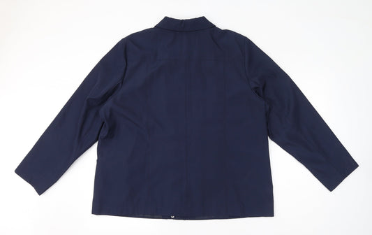 Classic Womens Blue Jacket Size L Zip