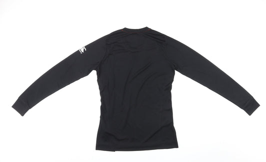 Canterbury Womens Black Polyester Basic Casual Size 8 Round Neck Pullover - Lions