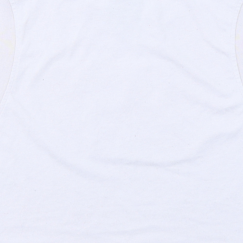 Brand and care label for IVY PARK women’s purple polyester basic tank, size XS, round neck