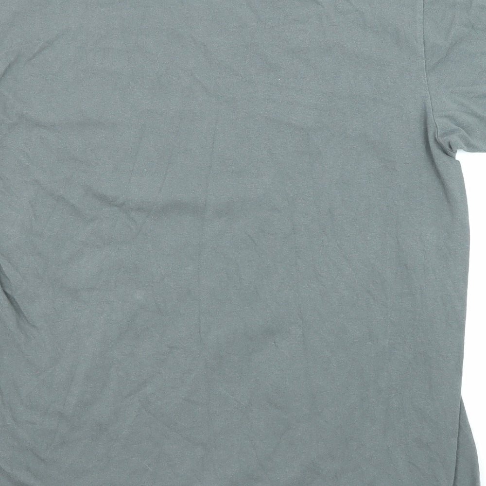 Hard Rock Mens Grey Cotton T-Shirt Size M Crew Neck