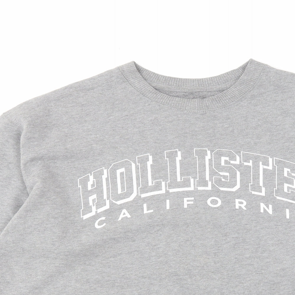 Hollister Mens Grey Cotton Pullover Sweatshirt Size XS