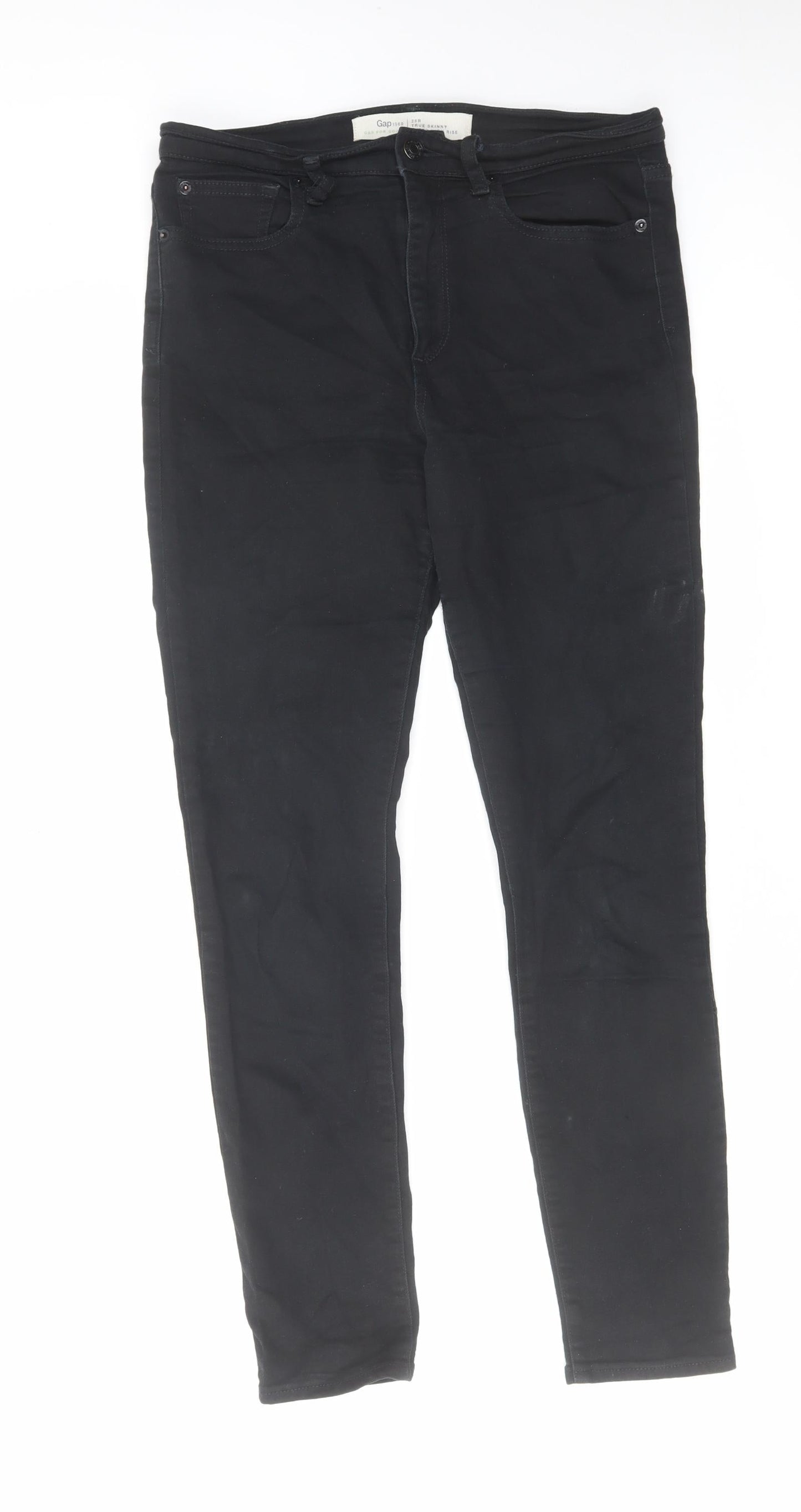 Gap Mens Black Cotton Skinny Jeans Size 32 in L28 in Regular Zip