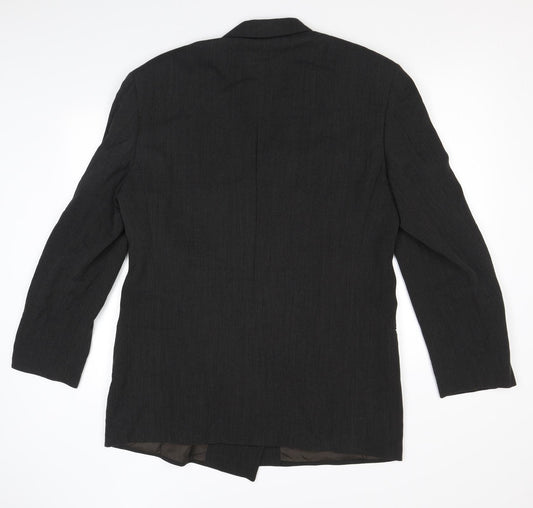 Marks and Spencer Mens Black Wool Jacket Suit Jacket Size 42 Regular
