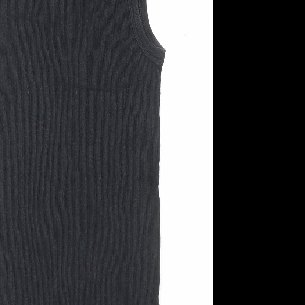 Gap Womens Black Polyester Basic Tank Size S Scoop Neck