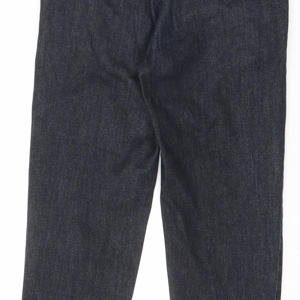 Benetton Jeans Womens Blue Cotton Straight Jeans Size 6 L25.5 in Regular Zip