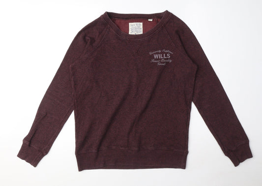 Womens UK 8 Regular Jack Wills Brown Pullover Sweatshirt