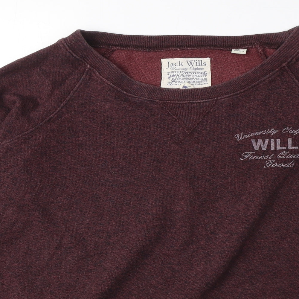 Jack Wills Womens Brown Cotton Pullover Sweatshirt Size 8 Pullover