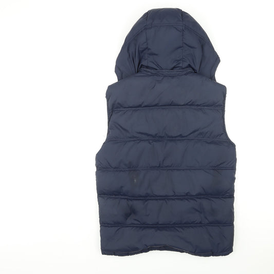 Jack Wills Mens Blue Gilet Coat Size S Zip