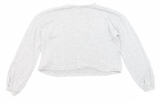 Zara Girls Grey Viscose Pullover Sweatshirt Size 11-12 Years Pullover
