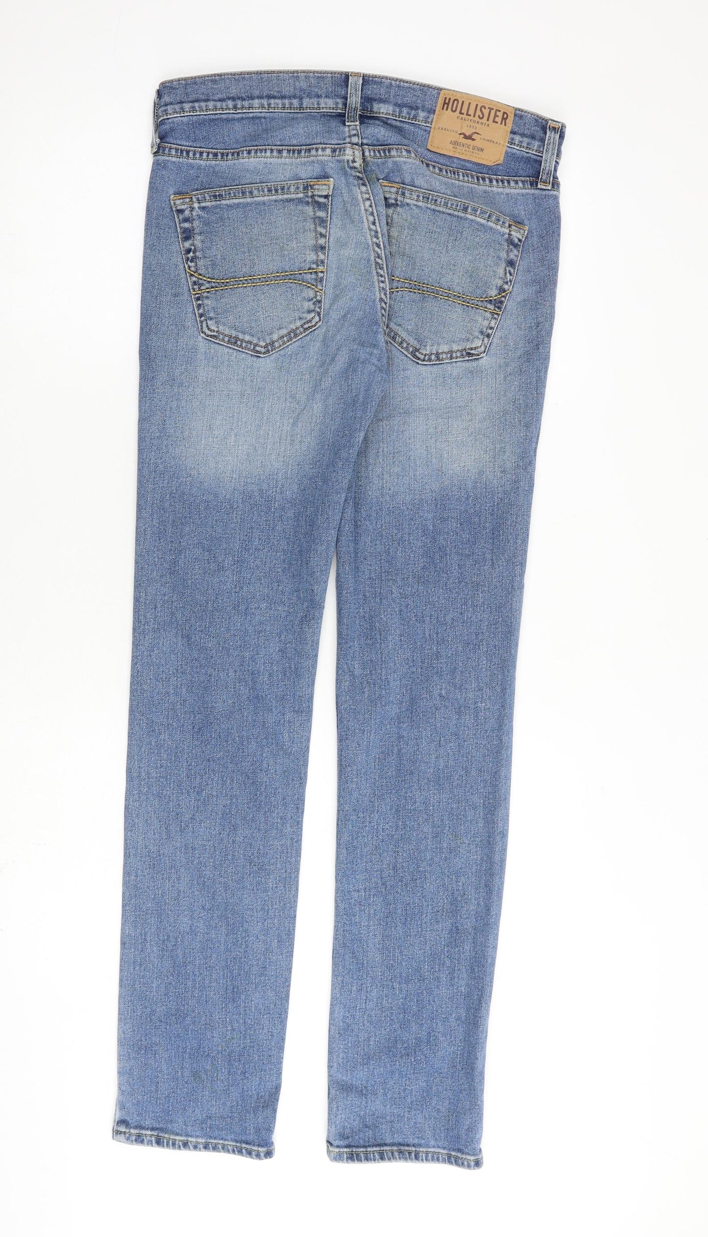 Hollister Mens Blue Cotton Skinny Jeans Size 29 in L32 in Regular Zip