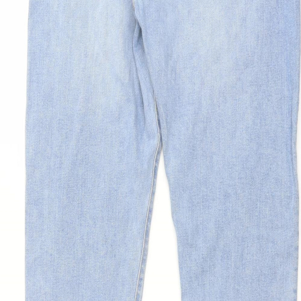 Gap Mens Blue Cotton Straight Jeans Size 34 in L34 in Slim Button