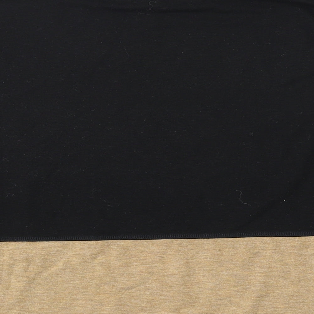 Marks and Spencer Womens Black Mock Neck Polyester Pullover Jumper Size 14