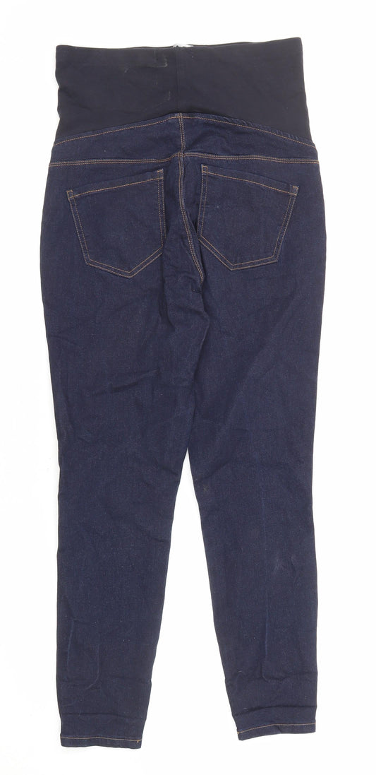 Marks and Spencer Womens Blue Cotton Skinny Jeans Size 10 L26 in Regular