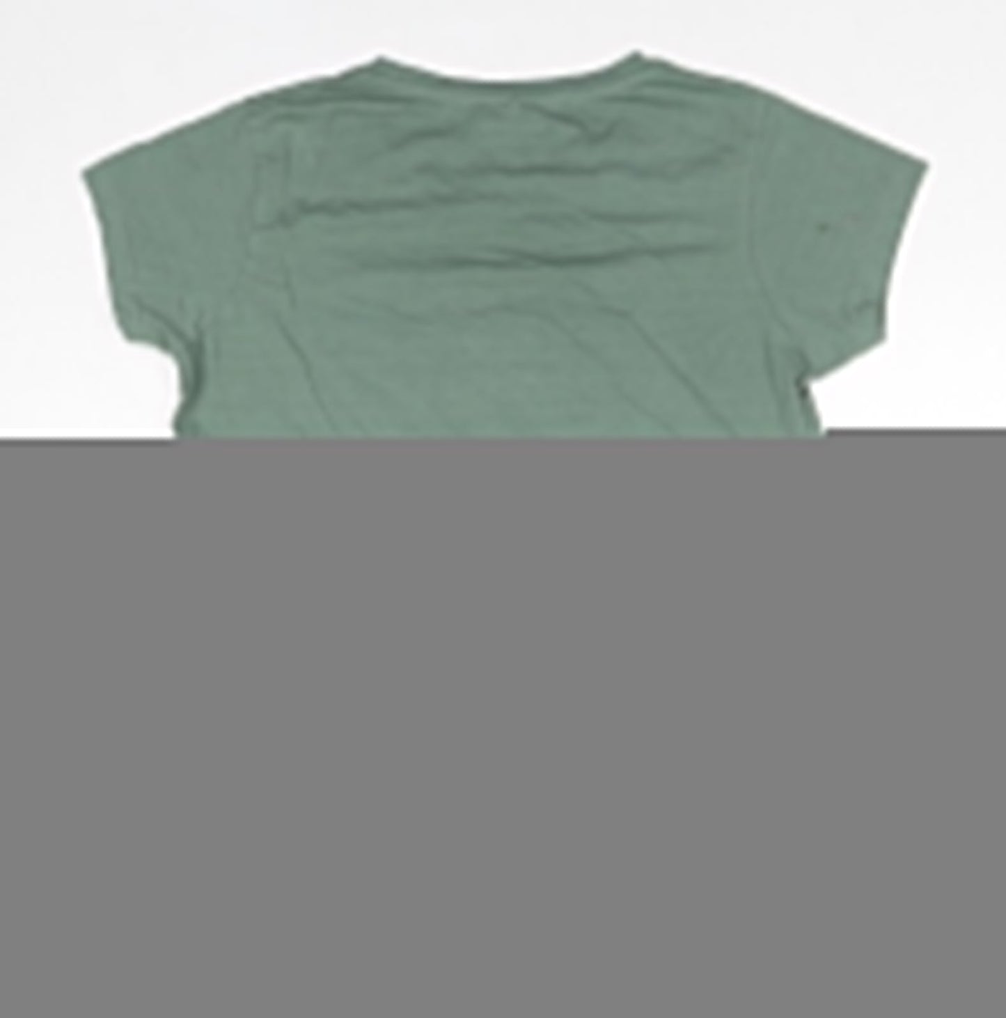 Wat A Gal Womens Green Polyester Basic T-Shirt Size XL Round Neck