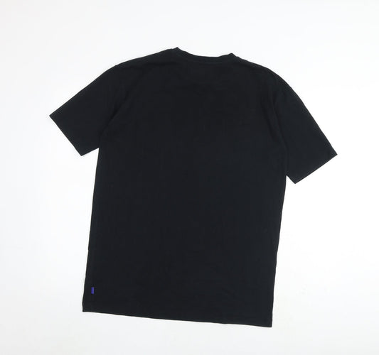 Buster + Punch Mens Black Cotton T-Shirt Size XS Round Neck