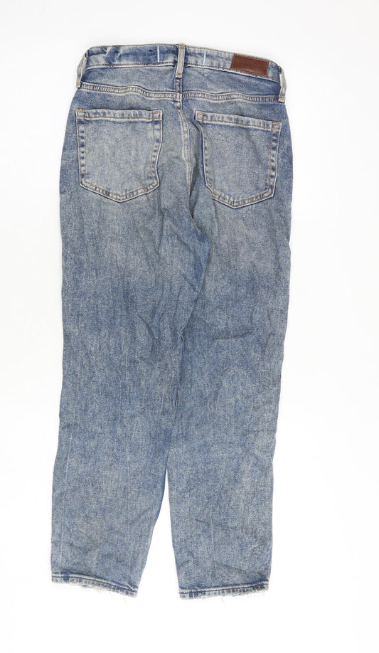 Hollister Womens Blue Cotton Straight Jeans Size 24 in L25 in Regular Zip