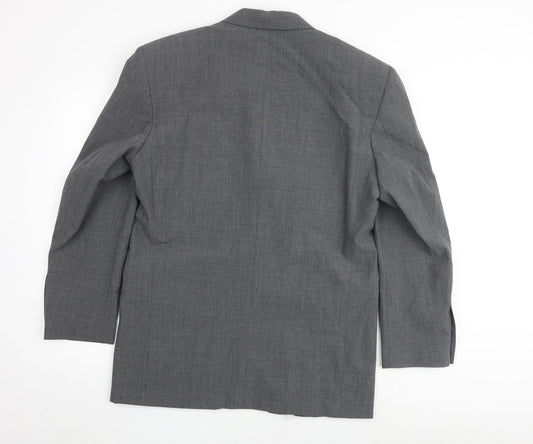 Modern Classics Mens Grey Wool Jacket Suit Jacket Size 38 Regular