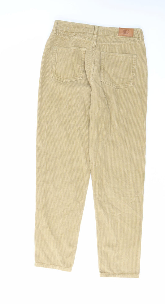 BDG Womens Brown Cotton Trousers Size 29 in L32 in Regular Zip