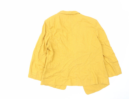 Marks and Spencer Womens Yellow Jacket Blazer Size 12 - Open