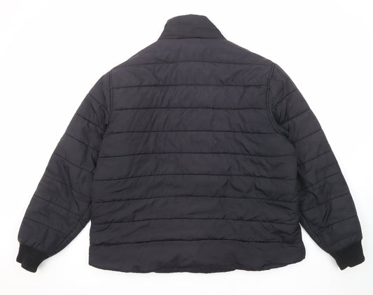 Marks and Spencer Womens Black Quilted Jacket Size 2XL Zip - Zipped Pockets