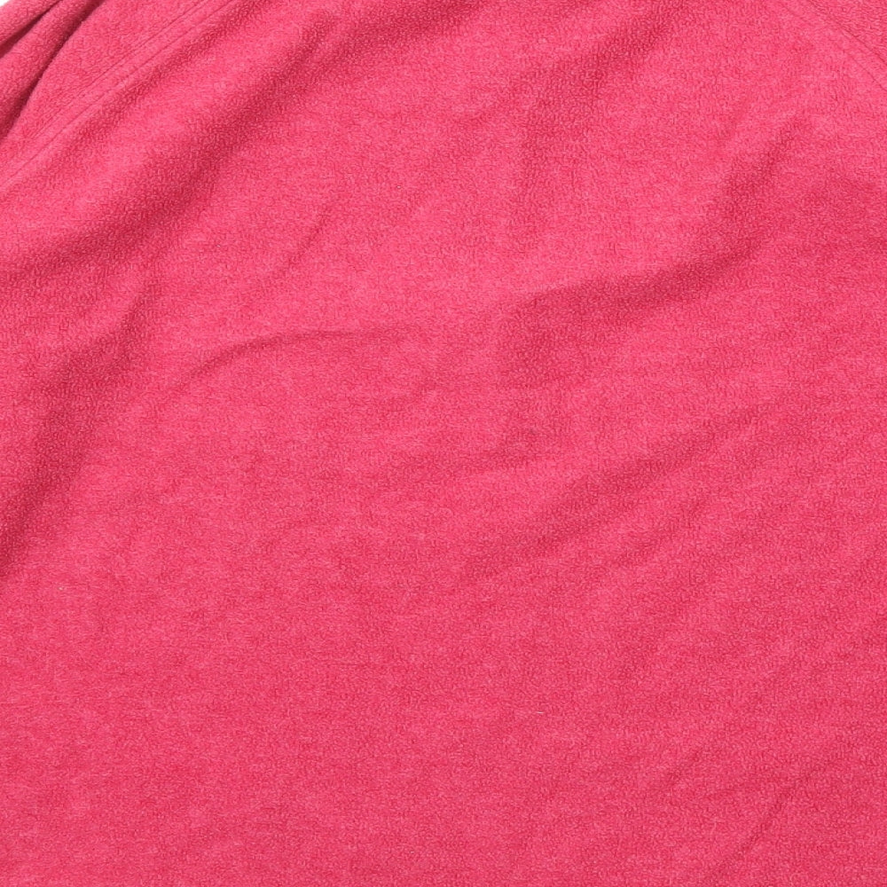 Mountain Life Womens Pink Polyester Pullover Sweatshirt Size 14 Zip - Quarter-Zip