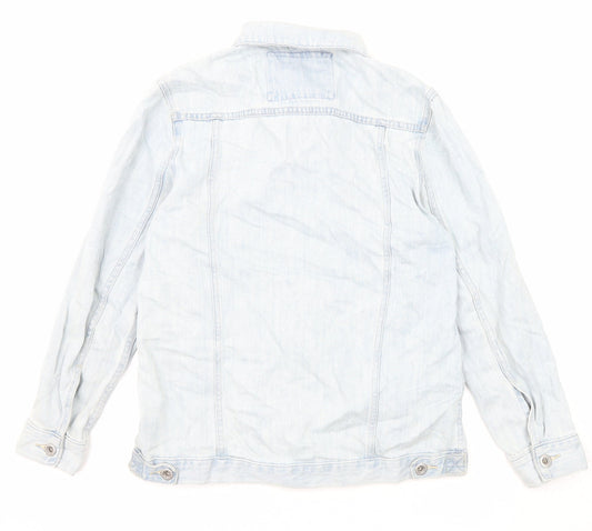 NEXT Womens Blue Jacket Size 10 Button - Pockets