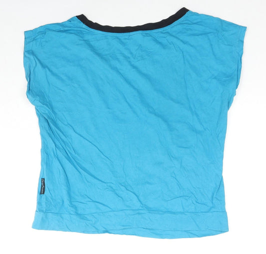 Disney Womens Blue Cotton Basic T-Shirt Size 10 Round Neck - Ariel Born To Be a Princes