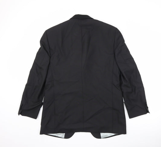 Angelo Moretti Mens Black Polyester Jacket Suit Jacket Size 42 Regular