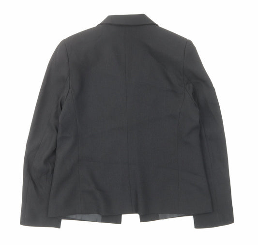Marks and Spencer Womens Black Jacket Size 12 Hook & Eye