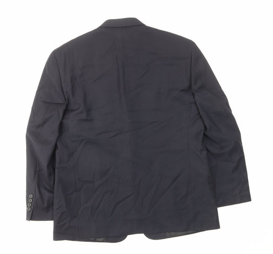jeremy cobb Mens Blue Wool Jacket Suit Jacket Size 42 Regular