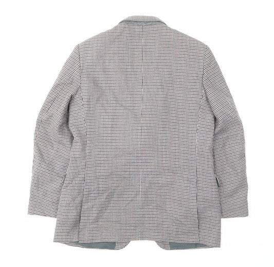 St Michael Mens Multicoloured Plaid Wool Jacket Suit Jacket Size 42 Regular - Inside pockets