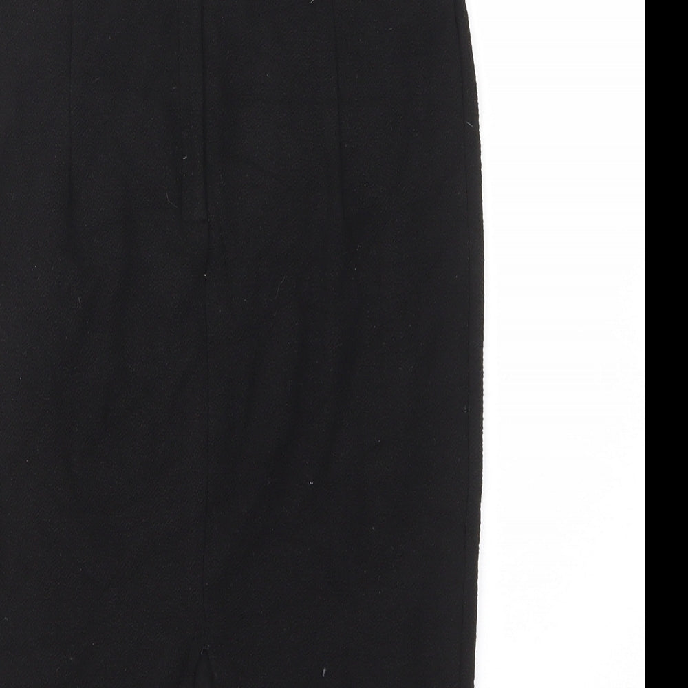 Zara Womens Black Viscose A-Line Skirt Size S - Elastic waist